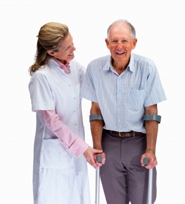man with skilled therapist